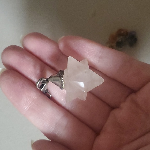 7 Chakra and Rose Quarts Star Pendalum/Bracelet - Picture 4 of 5